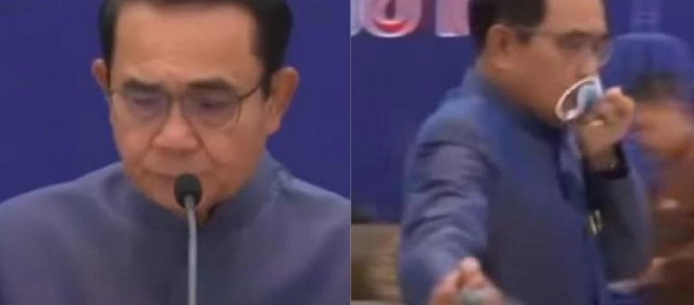 «Θεός» ο Ταϊλανδός πρωθυπουργός ψέκασε με... αντισηπτικό δημοσιογράφους (βίντεο)